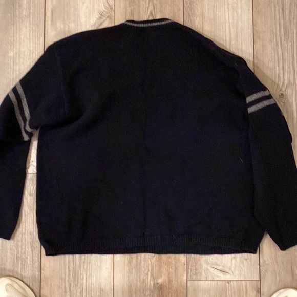 American Eagle Sweater Oversize Cozy Wool Dark Academia Varsity Pullover XL - Picture 6 of 6